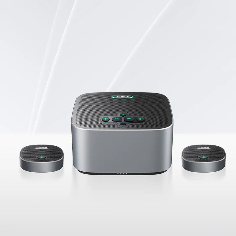 Portable Conference Speakerphone TEVO-M6B-EX with 2 Expansions USB/Bluetooth/Wireless/3.5mm Jacks with Microphone