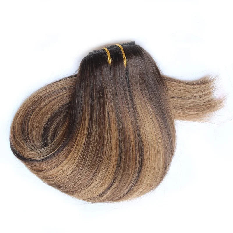 2023 Double Drawn Lace Clip in Hair Extension Wholesale Ombre Colored Lace Hair