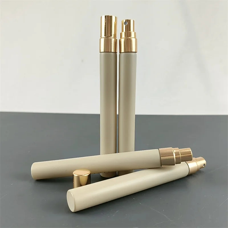 Hot Selling 10ml Mini Tube Glass Empty Perfume Bottles with  Gold  Lids