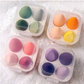 4pcs Bevel Cut Makeup Sponge Dry Wet Combined Foundation Powder Puff Beauty Cosmetic Ball Tool