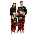 DDP New Arrive Santa Claus Christmas Clothes Set Winter Parent-Child Home Clothing Long-Sleeve Xmas Cartoon Pajamas Set