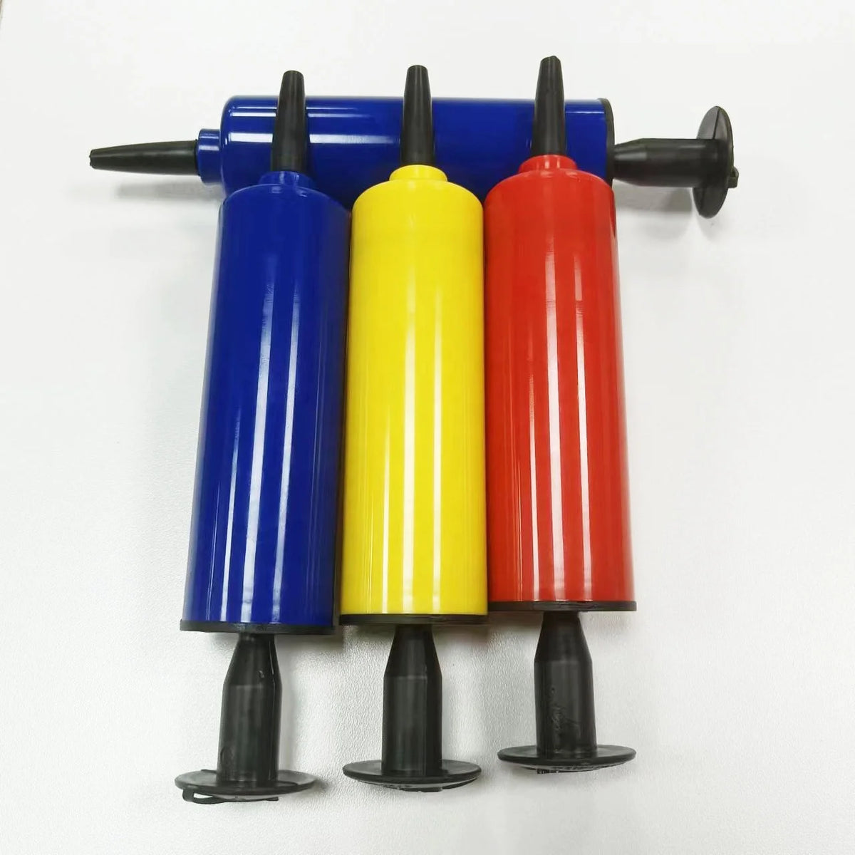 Portable Balloon Inflator Plastic Schrader Valve 30-50 PSI Hand Push Air Pump for Inflatable Toys