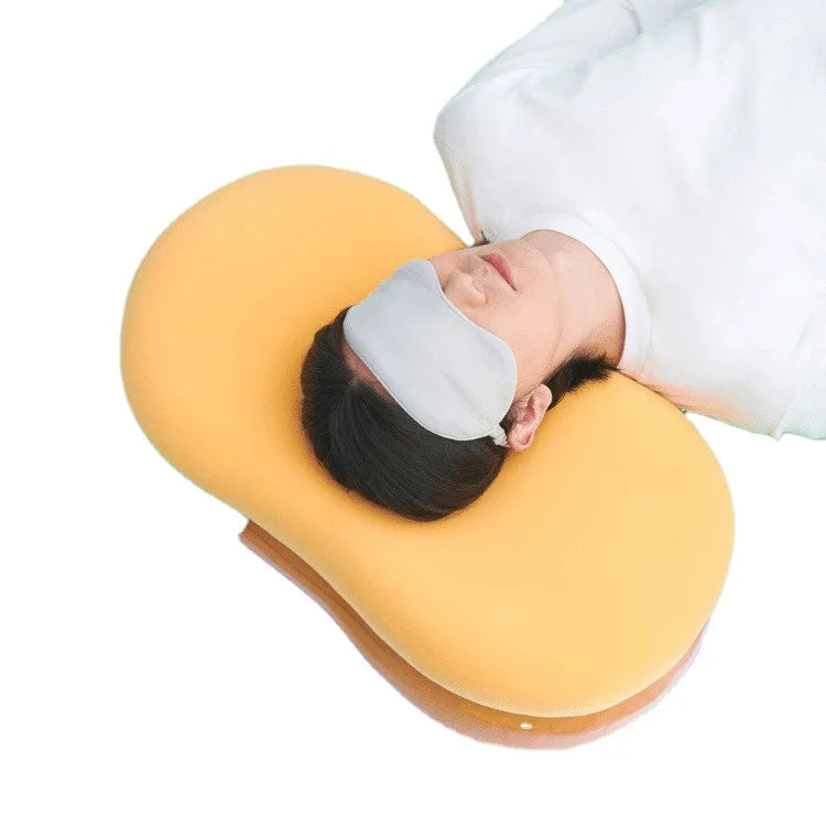 WJ-2040 Memory Foam Removable Washable Cat Belly Feeling Soft Comfy Solid Color Neck Protecting Curved Surface Bones Camping