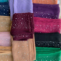 Sunscreen Women Pearl Shawl Hijab Female Premium Plain Chiffon Hijab Scarf