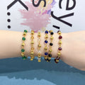 JXX Fashion 24K Gold Plated Bracelet Bead Bracelet for Women Classic Religious for Wedding Party