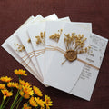 Handmade Clear Acrylic Invitations Cards Quinceanera Glass Wedding Invitations With Wax Seal and Dried Flower
