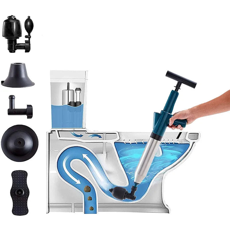 Hot Sale Pipe Plunger Drain Toilet Dredge Toliet Plunger High Pressure Air Drain Blaster Cleaner