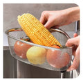 Kitchen Sink Drainer Basket Vegetable Fruit Wash Triangle Filter Under Sink Colander Stainless Steel Fruit Storage Rack