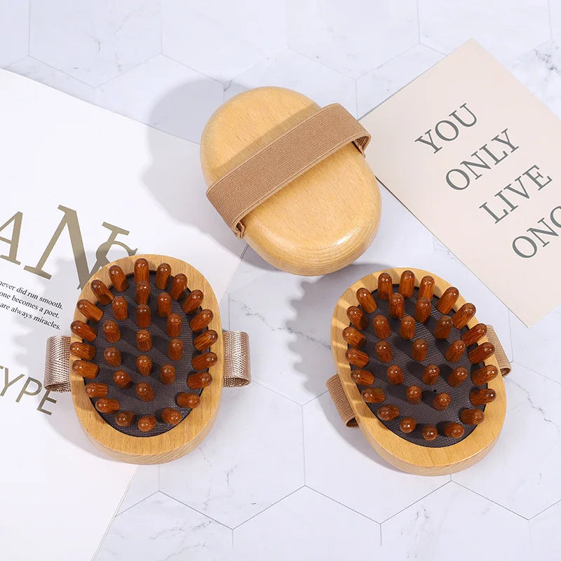 Eco-Friendly Bamboo Bath Dry Body Brush Removes Dirt & Promotes Blood Circulation Helps Reduce Appearance of Cellulite