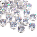 Hisenlee 6mm Copper Alloy Stud Earrings Pendant Luxury Zircon Rhinestone 3D Womens Jewelry Gift Wholesale 50pcs for Shoes Decor