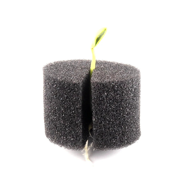 50pcs/Pack Black Hydroponic Sponge Garden Vegetable Soilless Planting Sponge Foam Plants Root Fixed Sponge for Baskets Pots