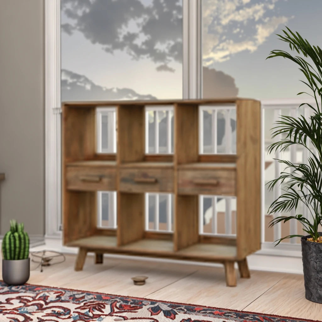 Modern Dining Room Furniture Solid Wood Sideboard Buffet Cabinet Durable Home Furniture