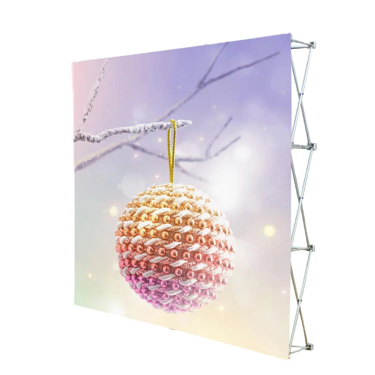 Portable Exhibition Booth Wall Banner Stand Straight Backdrop Tension Fabric Pop up Display for Trade Show