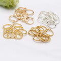 New Gold Plated 6mm 8mm 10mm Round Bead Frames Brass Round Twist Bead Bezel for Jewelry Making Accessories