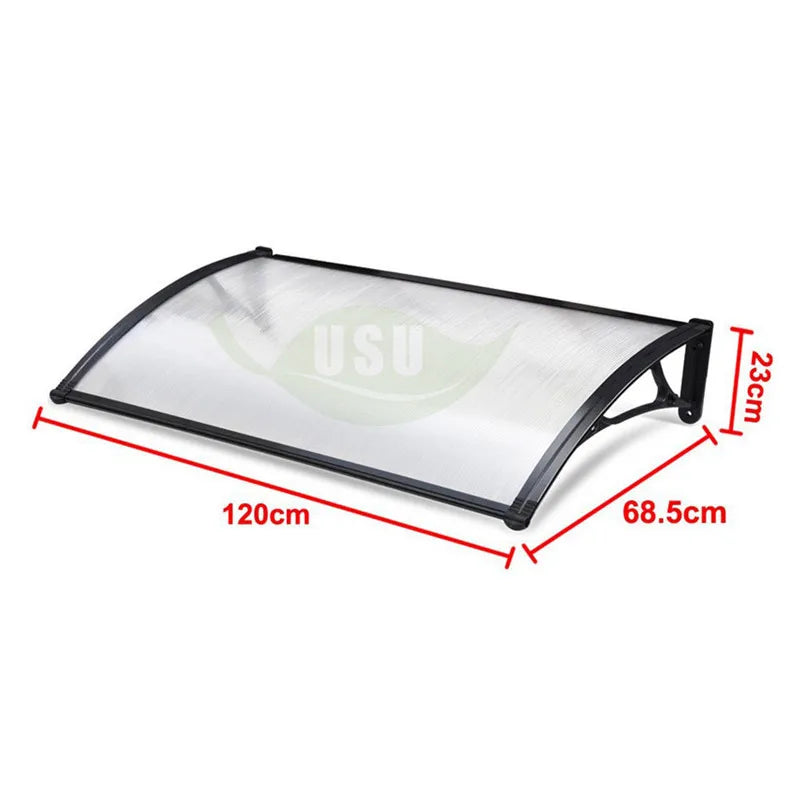 Wind-Proof Outdoor Retractable Campervan Awning Inclosed Canoe Broom Made Polycarbonate Pressure Treated Nature 10-Year Warranty