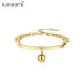 SP-LAM Adjustable Woman Ball Rope Designer Chain Fashion Jewelry Bangle Bracelet Stainless Steel