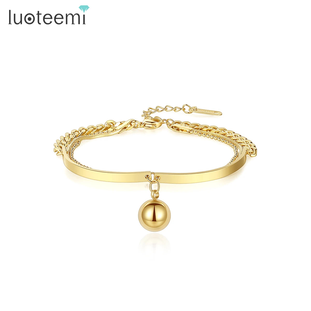 SP-LAM Adjustable Woman Ball Rope Designer Chain Fashion Jewelry Bangle Bracelet Stainless Steel