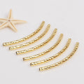 Gold Silver 14k 18K Gold Plated Jewelry Accessories Facet Starry Components Curve Copper Tube Connectors Diy Bracelet Findings