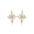 Daidan Cross Earrings Women Silver 925 Earing Minimalist Stud Small Zirconia Cross Earrings