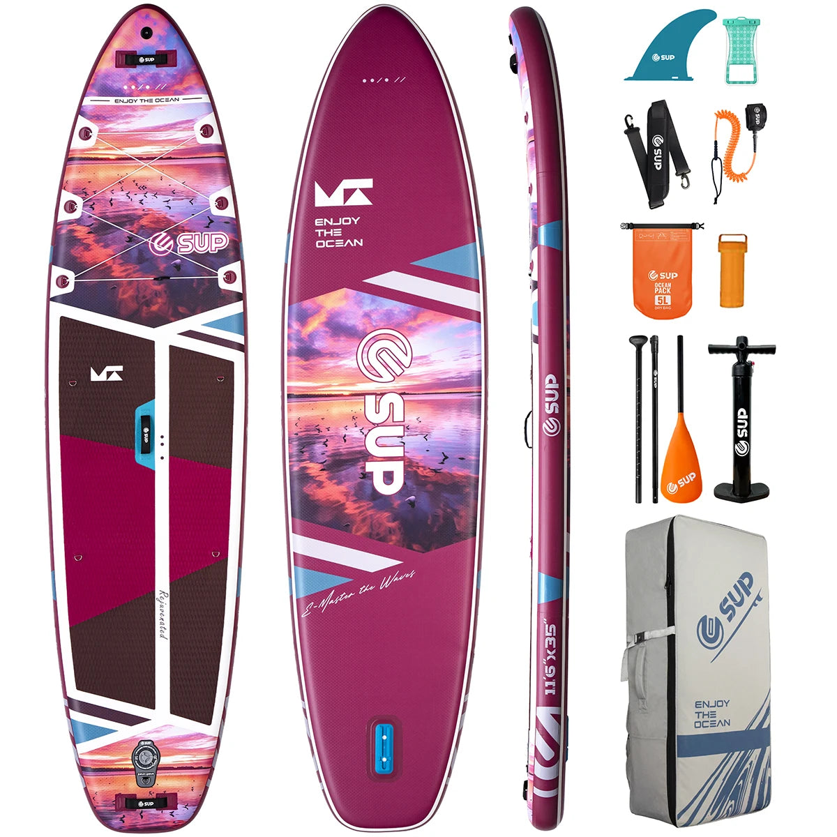 Customized Ultra Wide Single Layer E-SUP Inflatable Paddle Board Durable Dock Ultra-Portable Stand-Up SUP Board Accessory