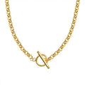 Custom Trendy Gold Plated NecklaceStainless Steel Gold Plated Necklace18K Gold Plated Clavicle Necklace Jewelry