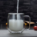 300ml High Borosilicate Heat-resistant Glass Cup Double Wall Latte Cappuccino Thermo Glass With Handle for Coffee Tea