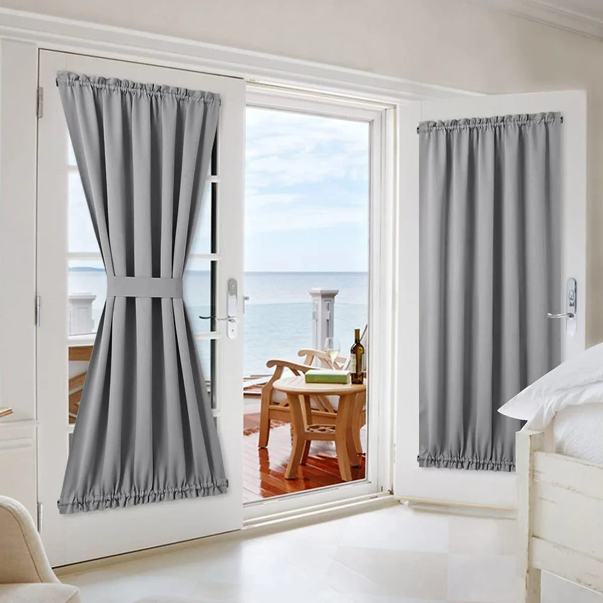 Wholesale Luxury Tulle Polyester Texture Modern Flame Retardant Insulated Customizable Household Room Divided Door Short Curtain