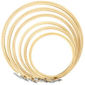 Tailai Hoop Ring 3 Inch to 12 Inch DIY Art Craft Handy Sewing Ornaments Wood Embroidery Hoops Mini Bamboo Circle Cross Stitch.