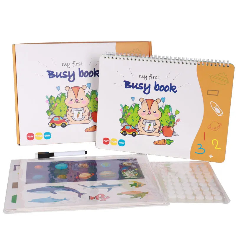 Customized Spiral Binding Education Preschool Montessori Busy Book Felt Busy Book