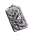 Certified S999 Vintage Sterling Silver Three-Dimensional Relief Domineering Hollowed Out Men's Dragon World Pendant