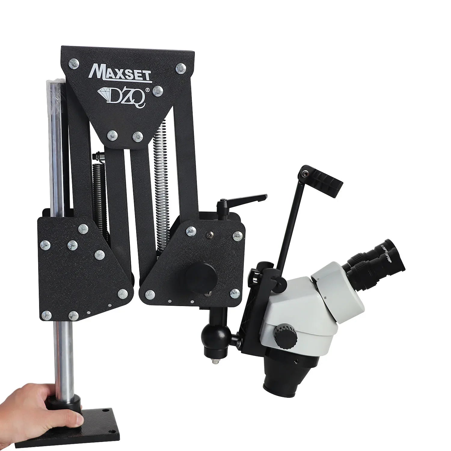 Multi Function 7X-45X Magnification Laboratory Microscope with Spring Bracket for Micro Inlaid Mirror Jewelry Gem Microscope