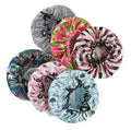 Big Size Double Layer Bath Shower Cap Satin Hair Waterproof Spa  Cap