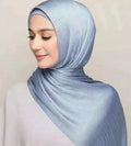 Sharut New Thin Breathe Natural Wrinkle Bright Light Wrinkled Headscarf Ladies Pearl Chiffon Travel Bag Head Shawl