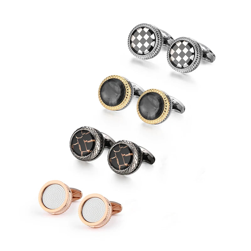 Ready to Ship Daili Wholesale Custom Fashion Men DIY Zinc Alloy Cufflinks for Men Cuff Links Luxury Suit Shirt Cufflink