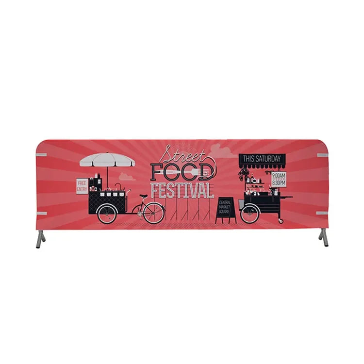 Double Sided Custom Printed Mesh Polyester CMYK Full Color Digital Printing MUTOH 1440dpi Portable Waterproof Retractable