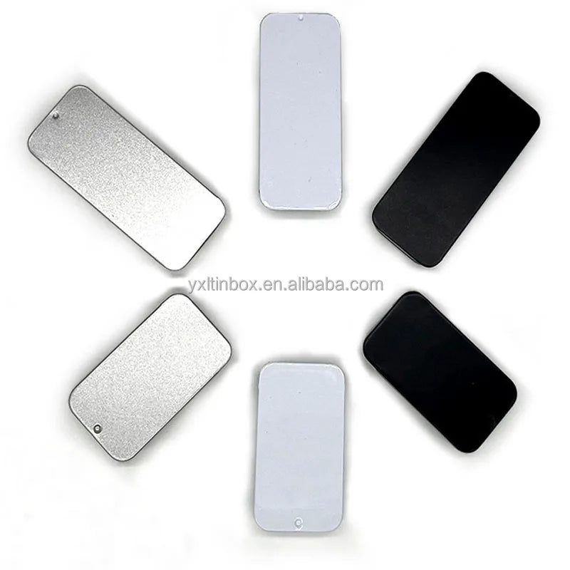 Wholesale LOQ MOQ Empty Mini Tinplate Sliding Box for Bottom Pad Pick Makeup Tools Cosmetic Lip Balm Gift Pill Table Medicine