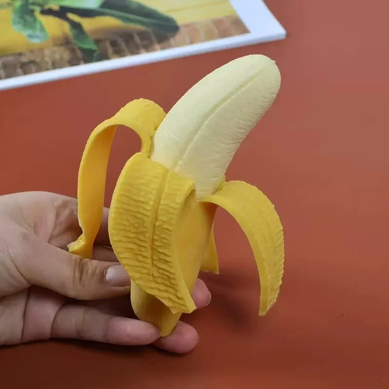 MERRYCOO Realistic Food-Themed Squeeze Banana Squeeze Toys Stress Squish Ball Toys for Kids