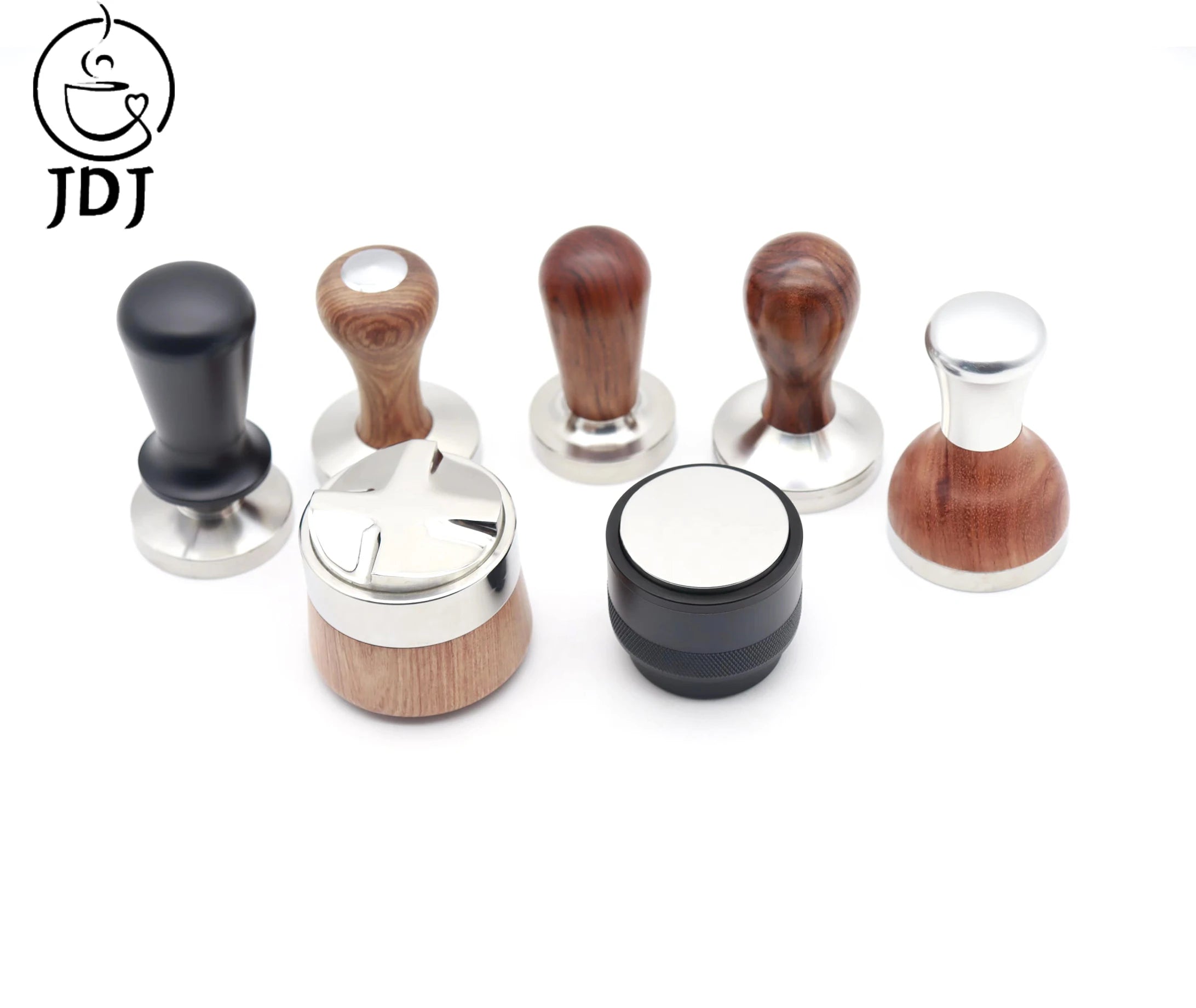 Coffee Accessories Customized Stainless Steel Coffee Tamper with Wood Handle