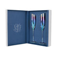 Lead-Free Premium Crystal Clear Glass for Flutes Gift Box Set Classic Style 200ml Capacity for Valentine's Day