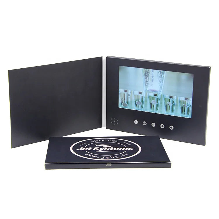New Promotion Invitation Business Promotional Items 7 Inch IPS LCD Screen Music Gift Box Advertising Video Brochure Card