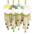 Hand Woven Original Tumble Stone Car Hanging Chakra Gravel Crystal Life Tree Living Room Decoration Pendant