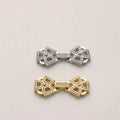 DIY 18K Gold Plated Zircon Clasps & Pearls for Necklace and Bracelet Findings