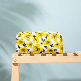 Guangzhou Factory Custom Zipper Fashion Recycled Cotton Long Cosmetic Bag for Young Lady