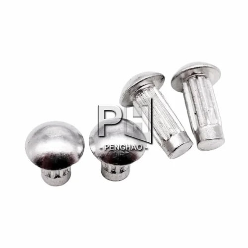 M2 M2.5 M3 M4 GB827 Aluminum Button Round Head Knurled Shank Solid Rivet for Label Name Plate Diameter 2-4mm Length 3-10mm