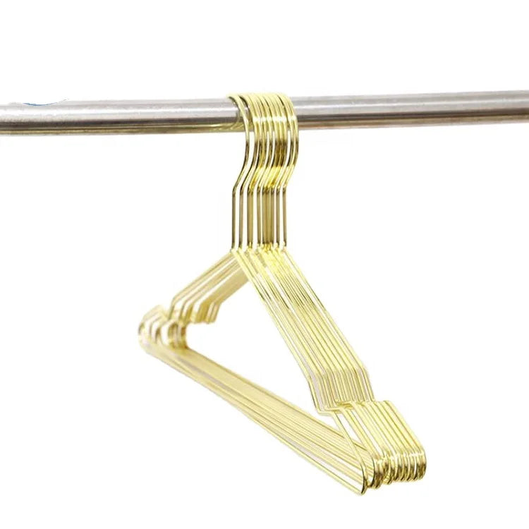 New Style Non-slip Steel Wire Gold Metal Coat Clothes Hanger