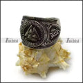 Crafted Precision Vintage Viking Jewelry Nordic Warriors Classic Odin Symbols Men's Silver Plated Cluster Rings