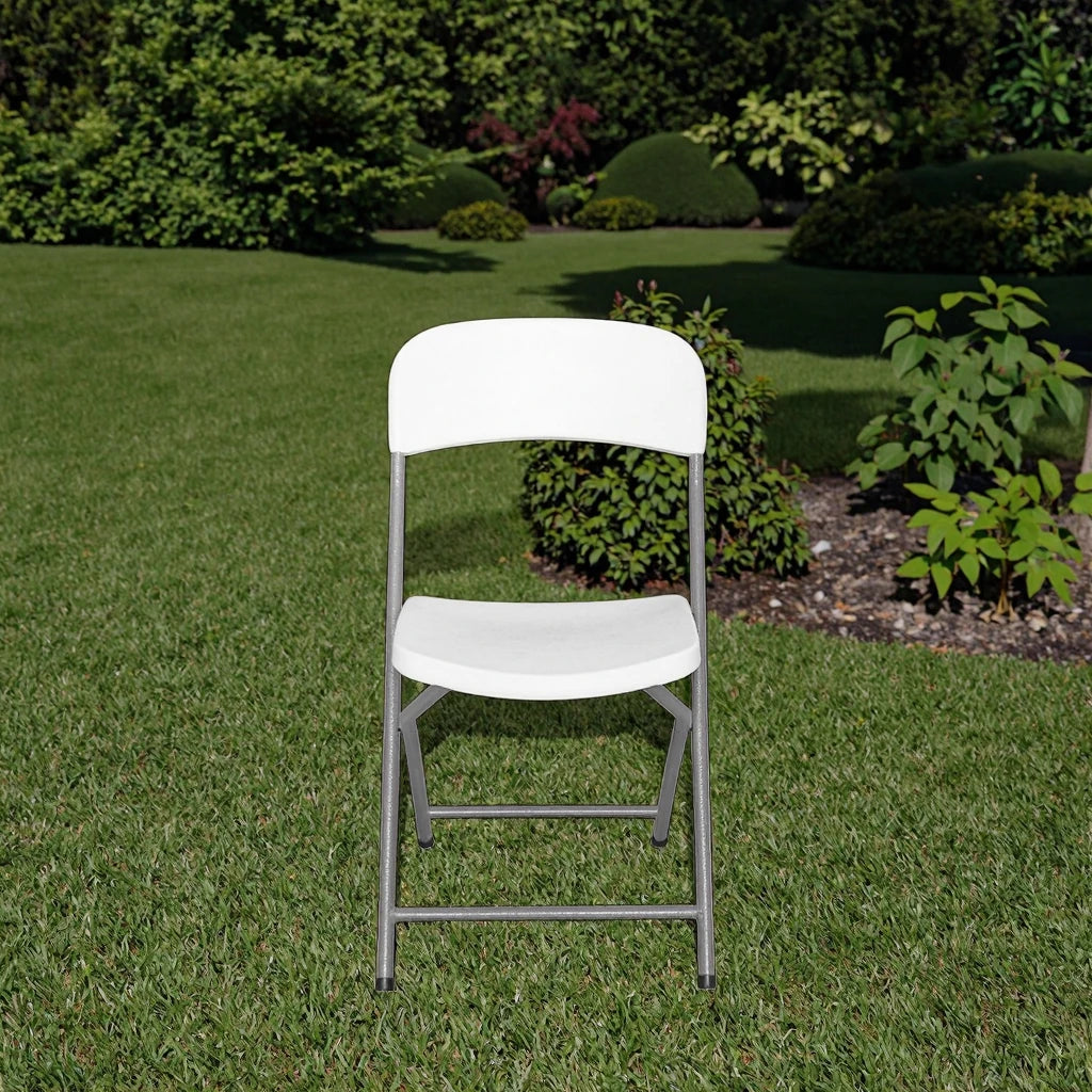 Wholesale Cheap Modern Bluebow HDPE Foldable White Outdoor Plastic Chairs for Event