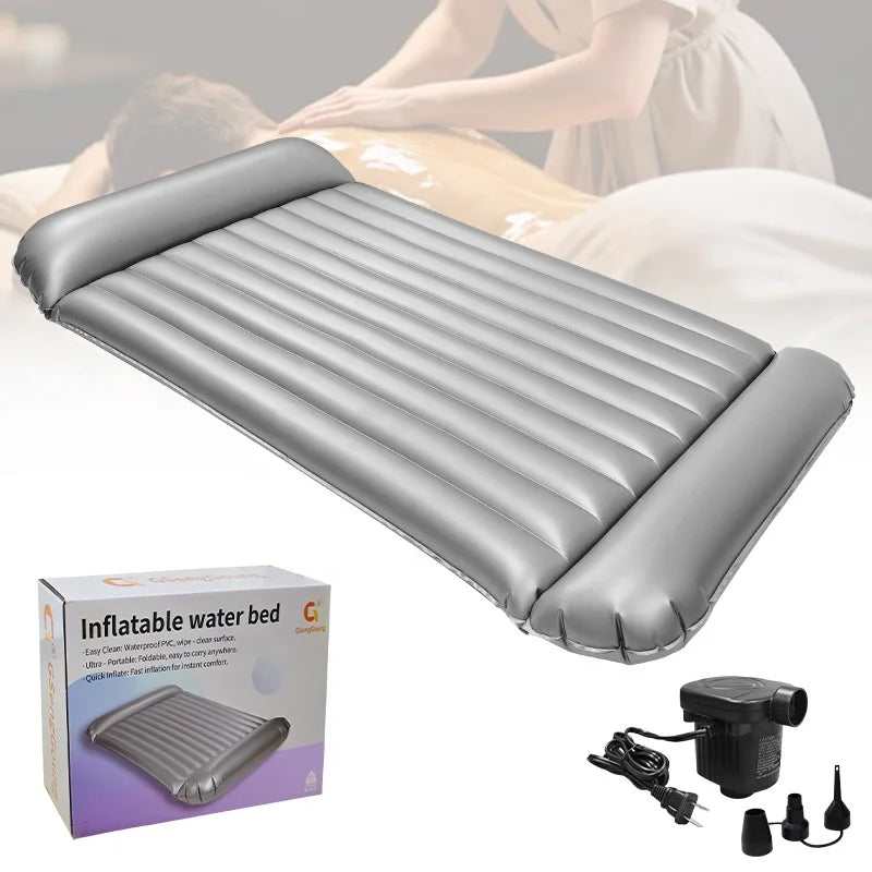 150 X200cm PVC Inflatable Water Bed Mattress With Pillow