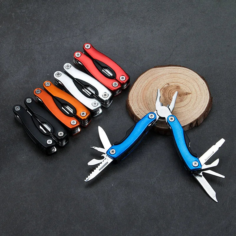 Multi-Tool Mini Pliers 11 Tools Multifunctional Colorful Folding Outdoor Camping Accessory for Gripping Personal Care