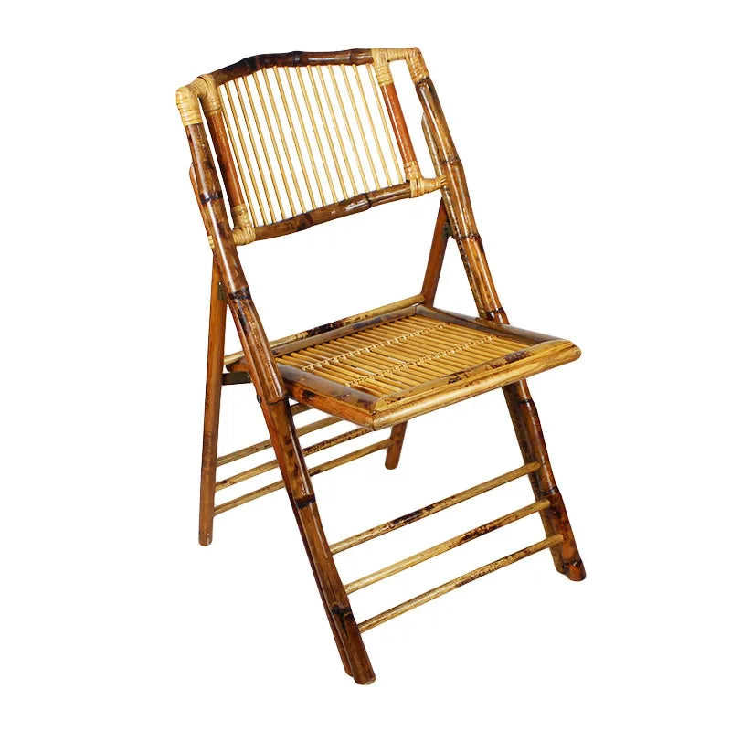 Traditional Retro Chinese Home Dining Bamboo Chair with Backrest Wedding and Homestay Furniture Bamboo Retro Stool